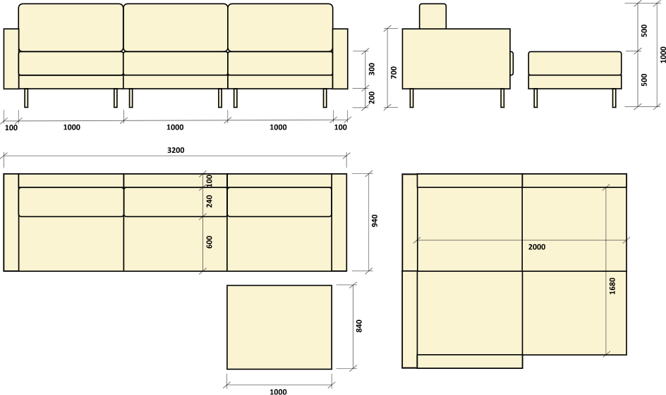 Фабио 3 + пуф-plan-2